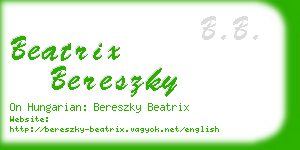 beatrix bereszky business card